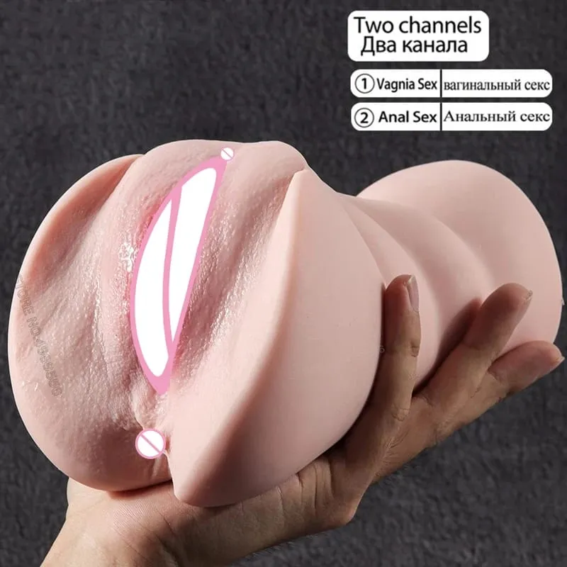 ไขมันที่สมจริงVaginasพ็อกเก็ตหี 3DชายMasturbatorsคัพเพศของเล่นสำหรับผู้ชายช่องคลอดประดิษฐ์ซิลิโคนAnus 18 อุปกรณ์สำหรับผู้ใหญ่