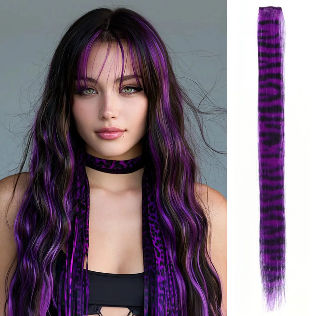 Synthetic Clip in Feather Hair Extensions 18inch 22inch Colorful Clip in Hair Halloween Christmas Party Use for Women Girls