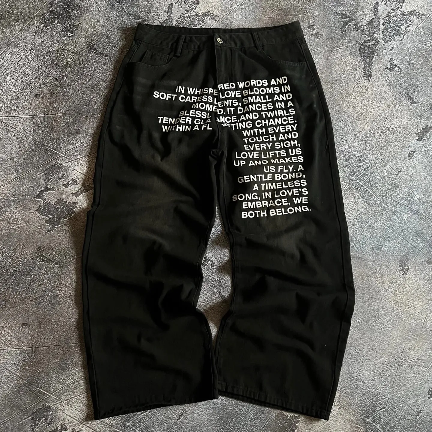 American Pattern Letter Jeans Y2K Men Jeans Vintage Streetwear Gothic Harajuku Hip Hop Men Women Fashion Casual Wide Leg Jeans