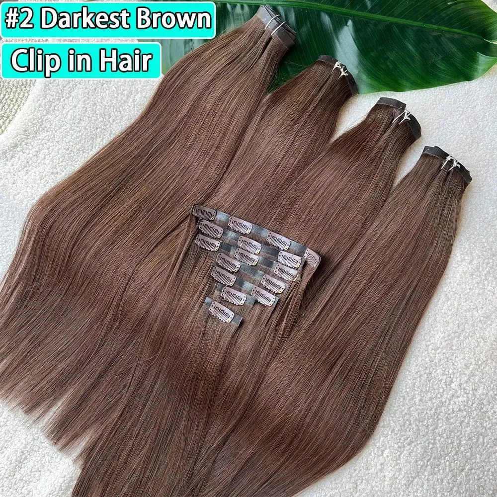 Clip in Hair Extensions Real Natural Hair Virgin Straight Set 7 Pcs/Set Vietnamese Clip in Human Hair Extensions