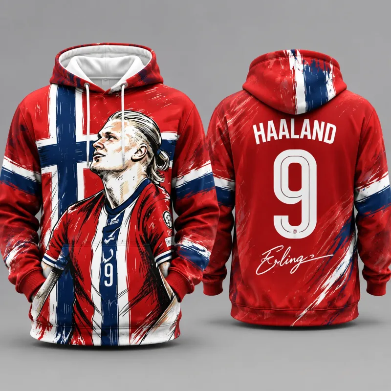 Norwegian Football Jersey 3D Print Men Sweatshirt Autumn/Winter Hoodies Y2k Hoodies for Men Men Clothing Streetwear Harajuku