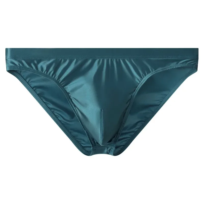 Men Solid Briefs Underwear Man Sexy Glossy Underpants Cuecas Calzoncillos Ropa Interior Hombre Slips Male Pouch Panties