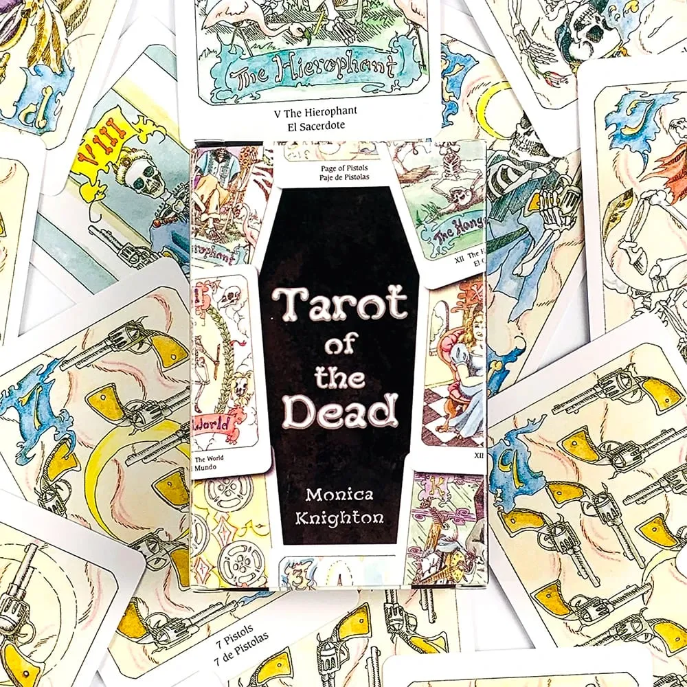 Tarot of the Dead Deck 78 Cards Day of the Dead Theme Fortune Telling Divination Board Game Spiritual Cards & Halloween Gifts