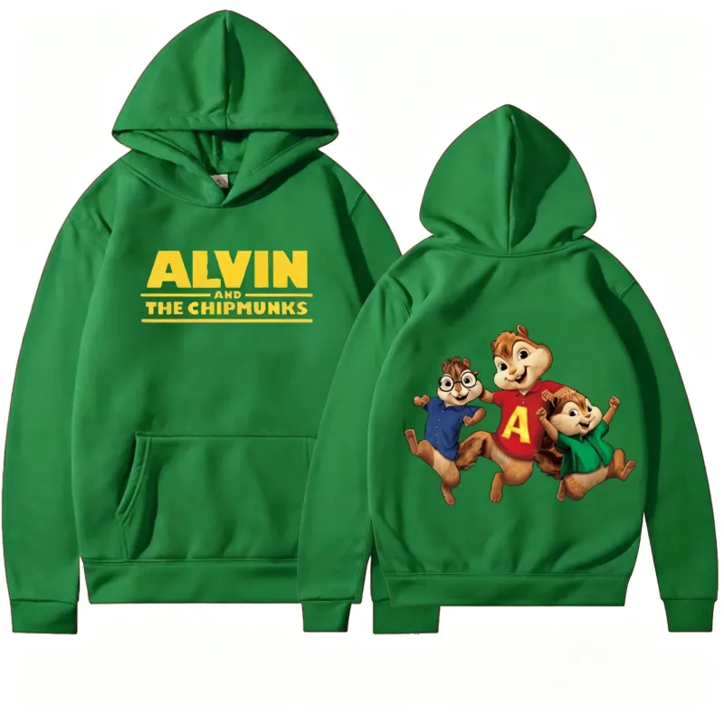 Alvin and The Chipmunks 2026 Fashion Unisex Casual Sportswear Men's Hoody Alvin Chipmunk Halloween Costume Women's Pullover Tops