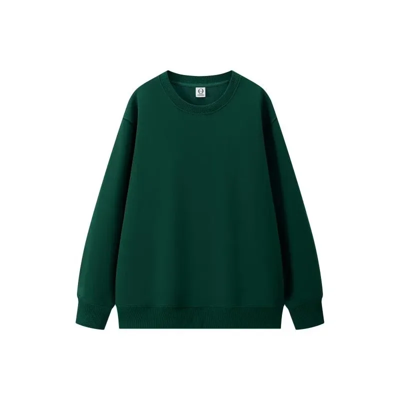 300 grams retro trendy round-neck hoodie stylish and simple casual sportswear shirt custom DTG printed with logo
