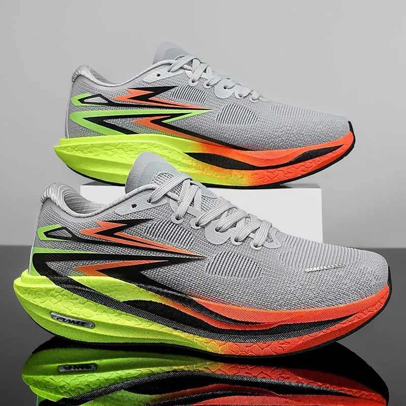 Men Running Shoes New Carbon Board Marathon Sports Shoes Breathable Lightweight Trend Women's Athletic Sneakers