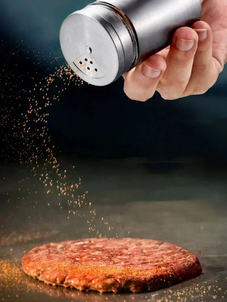 Stainless Steel Spice Shaker Seasoning Cans Rotate Camping Barbecue Jars Spice Storage Box Salt Sugar Pepper Storage Bottle
