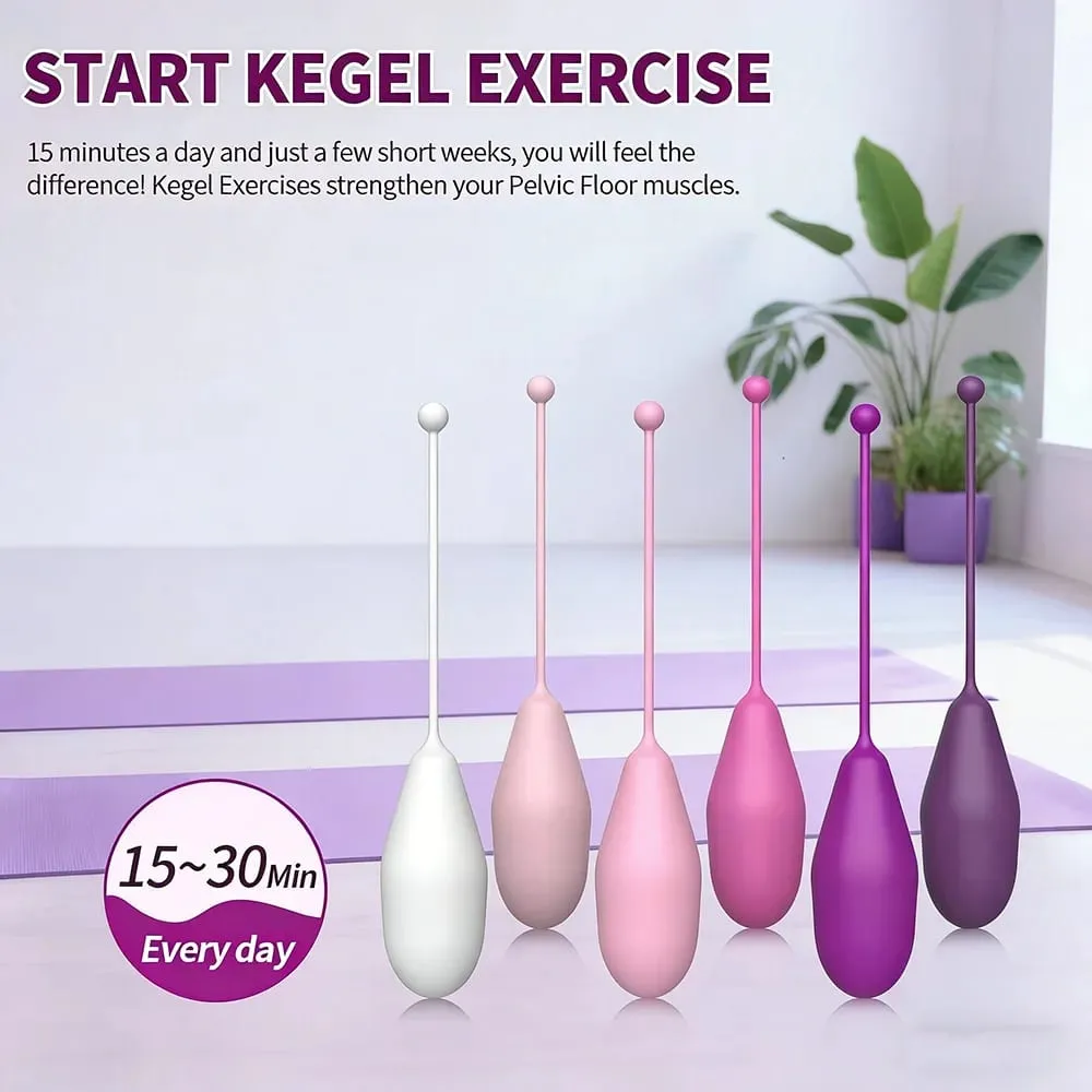 6 Set Safe Silicone Vaginal Tightening Balls Female Geisha Kegel Ball Tighten Ben Wa Vagina Muscle Trainer Sex Toy for Women
