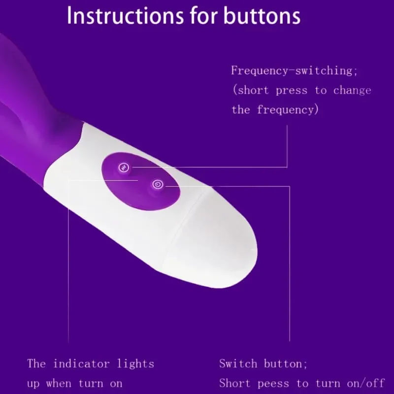 Tavşan Vibratör G-spot Silikon Yapay Penis Çift Titreşimli Klitoris Stimülatörü 10 Hızları Şarj Edilebilir Su Geçirmez Seks Oyuncak Kadınlar için