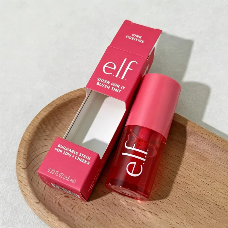 ELF Lip Gloss Natural Shine&Blush Liquid Waterproof and Sweat-Resistant Easy to Smudge Lightweight and Long-Lasting Makeup