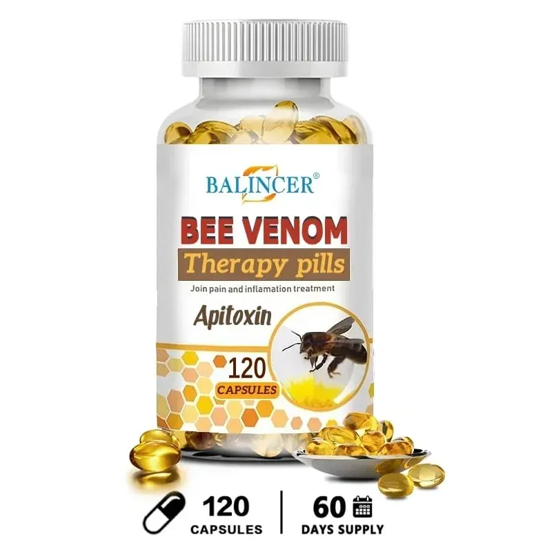 Bee Venom Extract Capsules for Relieve Joint & Knee Pain Relieve Discomfort of Bones and Joint Non-GMO