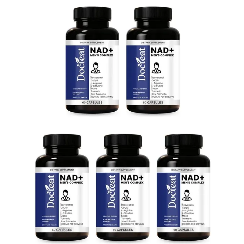 Docteat NAD+ Men's Complex Capsules for Daily Energy Metabolism and Circulatory Support Male Vitality Balance 60 Capsules
