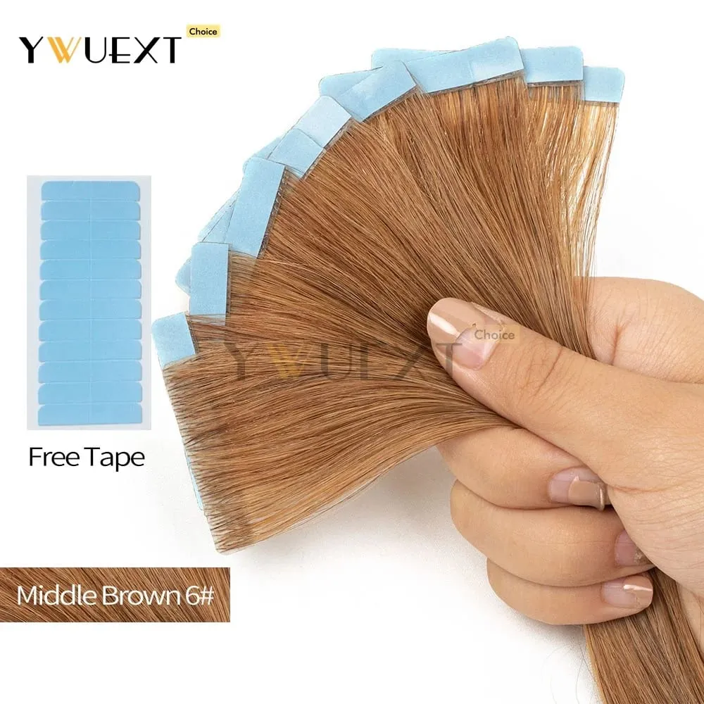 Invisible Tape in Human Hair Extensions PU Skin Weft Hair 12-20 inches Natural Straight Seamless Tape Human Hair 10pcs/pack