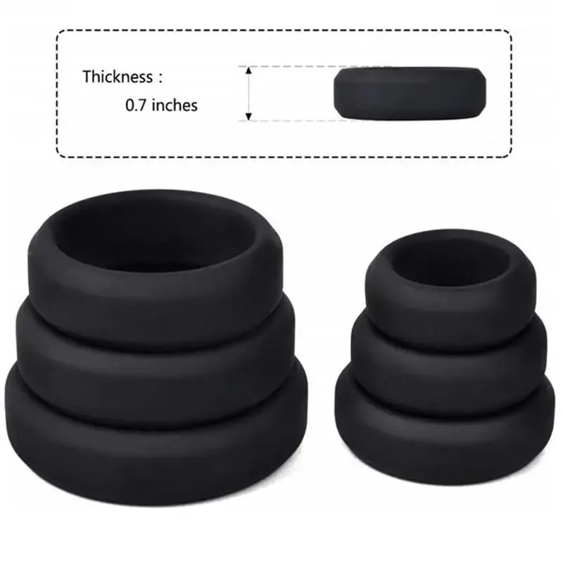 6 Sizes Silicone Penis Ring Scrotum Lock Cockring Erection Extender Cock Ring Ejaculation Delay Adult Products Sex Toys For Men