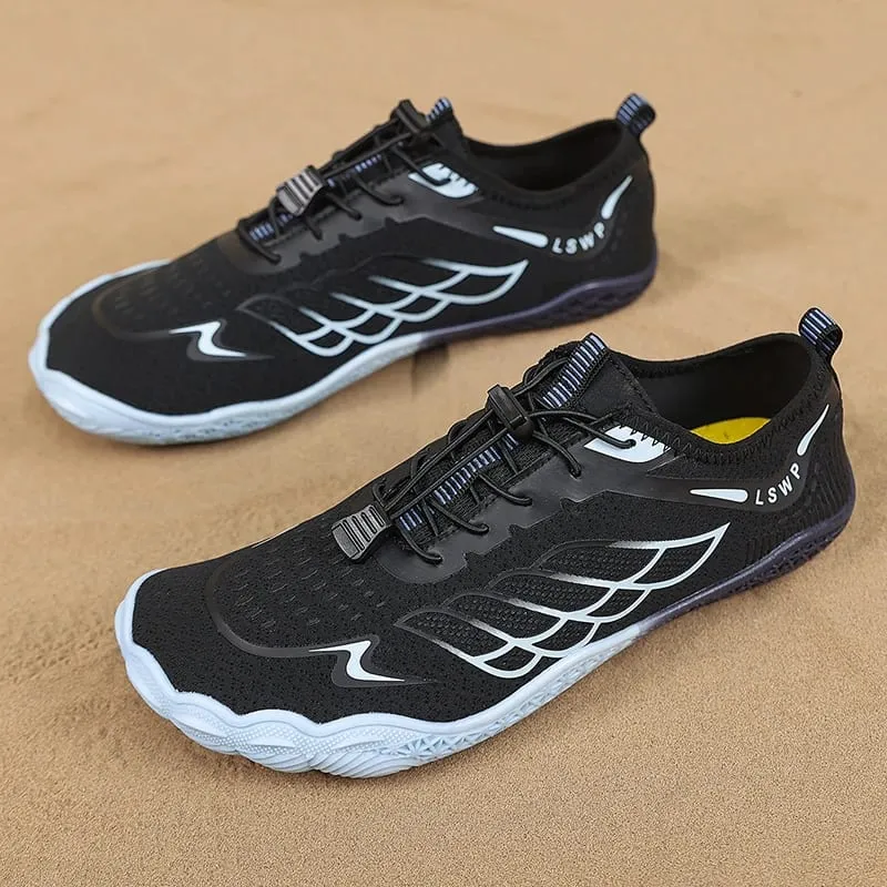 Men's Casual Sports Shoes Men's Water Shoes Beach Shoes Quick-Drying Barefoot Hiking Shoes Swimming Water Shoes Snorkeling Shoes Suitable for Beach Vacations Camping Beach Parties Gym Workouts Breathable Lightweight Training Shoes Unisex