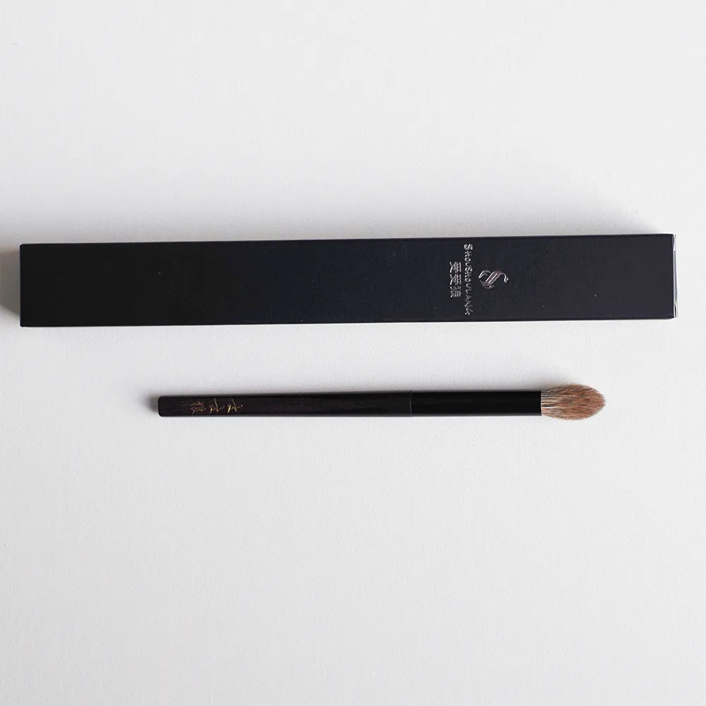 Shoushoulang Hand Crafted Makeup Brush Tapered Eye Shadow Blending Brush S1 Goat Squirrel Hair Ebony Wood Handle Makeup Brushes