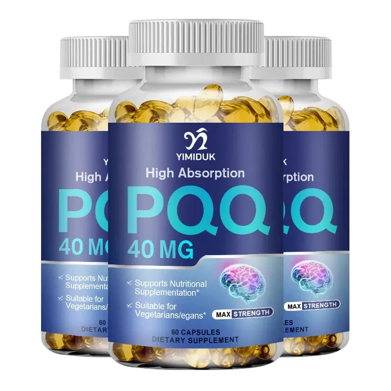 PQQ Capsules Supplement 40 mg - Mitochondrial Biogenesis & Metabolism - Supports Brain Heart Health & Cognitive Function