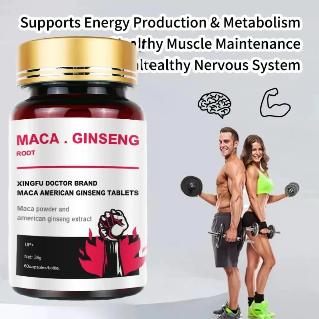 Meilleur supplément de maca noire pour hommes - Supplément de ginseng pour la santé, l'énergie et l'endurance de la masse musculaire
