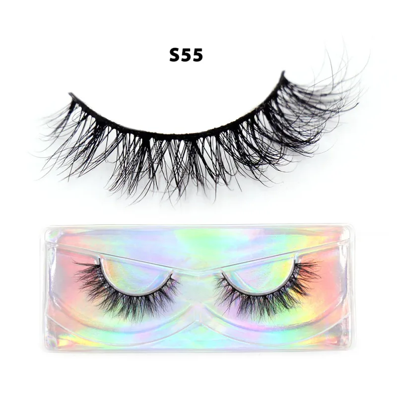 Short Natural 3D Mink Lashes Fluffy Wispy Fake Eyelashes Crisscross False Lashes Eyelash Extension Makeup