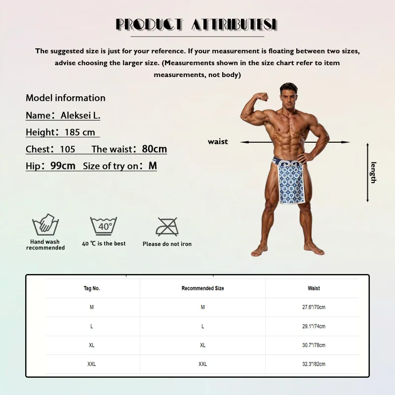 Male Mens Japanese Sumo Loincloth Briefs Traditional Printed Pattern Fundoshi Style Underwear Panties for Performance Nightclub