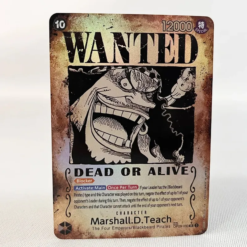 ONE PIECE Retro Wanted Poster Style Proxy Game Card Luffy Buggy Shanks Ace Anime OPCG/PTCG Card / Collection Trading Card
