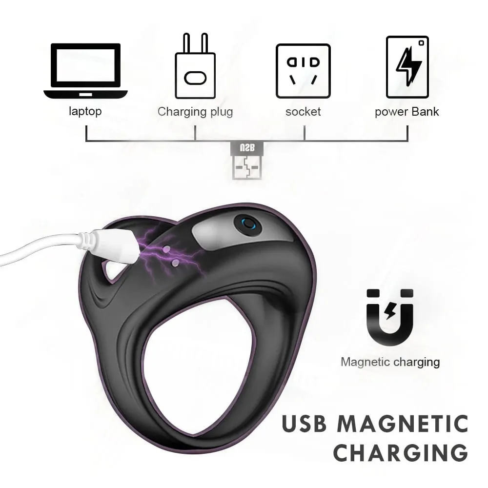 Powerful Vibrator Cock Ring for Men Delay Ejaculation Penis Ring Sex Toys Lock Penisring Cockring Adult Male Sex Supplies 18+