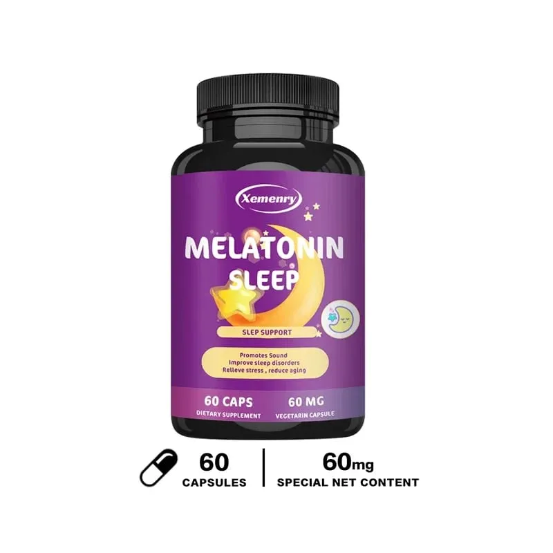 Viên nang Melatonin - Hỗ trợ giấc ngủ giúp bạn ngủ nhanh hơn Tăng cường sức khỏe giấc ngủ và cải thiện chất lượng giấc ngủ