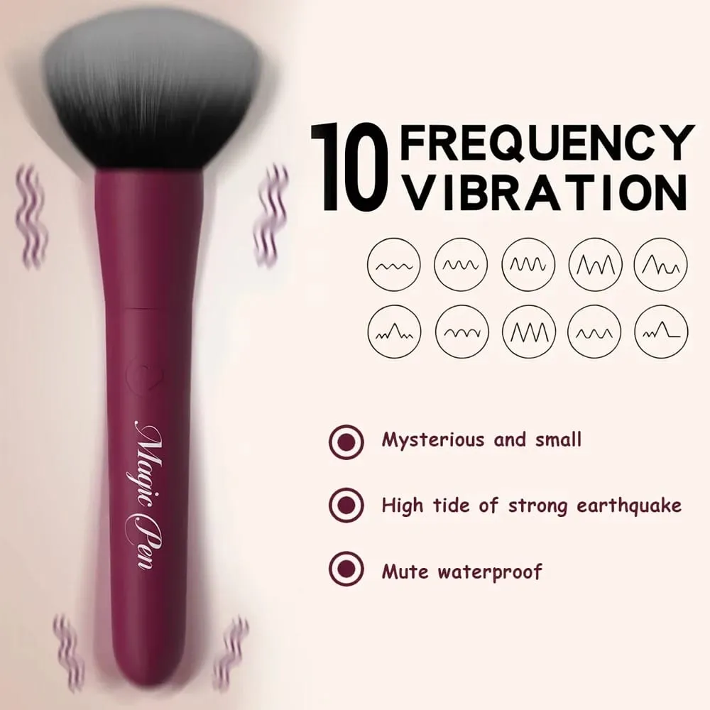 Makeup Brush G Spot Vibrator Sex Toys Powerful Vibrating Vagina Nipple Orgasm Stimulator USB Wireless Charging AV Stick Massager
