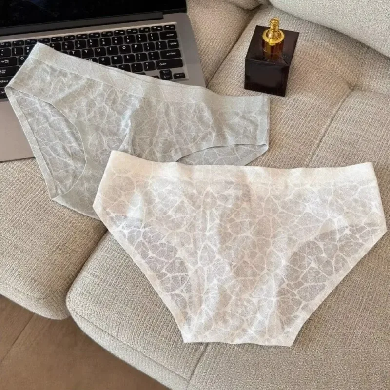 Cool Summer 3D Bulge Pouch Men's Underwear Lingerie Transparent Mesh Panties Thin Stripe Grid Triangle Panties Men