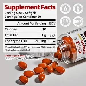 Alliwise Coenzyme Q10 CoQ10 200 мг Капсули Антиоксидант для здоров’я серця та підтримки імунітету Виробництво енергії