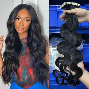 Body Wave Onzichtbare Tape in Haarverlenging 100% Menselijk Haar Remy Haar Garenloos Huid Inslag Injectie Tape in Menselijk Haarverlenging