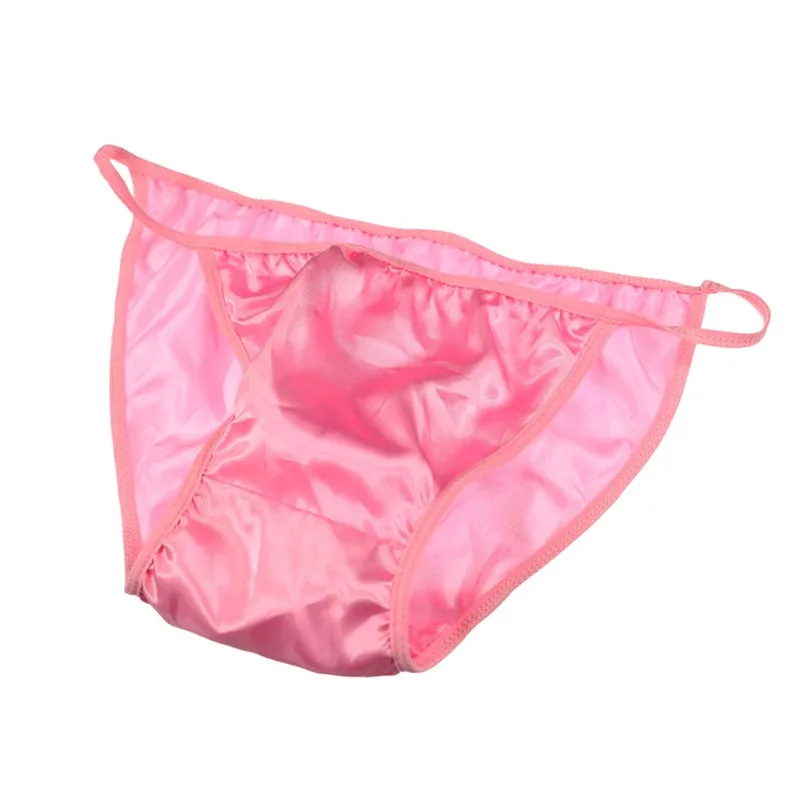 Hot sexy a vita bassa da uomo in nylon liscio mutande mutandine slip intimo 1090