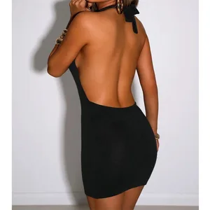 مثير Bodycon فساتين حفلات الزفاف عارية الذراعين السباغيتي الأشرطة كلوبوير فستان قصير الرسن ملابس الصيف للنساء انخفاض الشحن