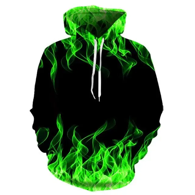 2021 neue Bunte Flamme Hoodie 3D Sweatshirt Männer/Frauen Mit Kapuze Herbst Und Winter Mantel männer Kleidung lustige Jacke schwarz Hoodies