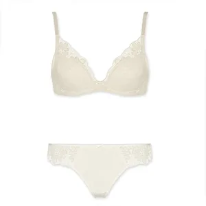 Mierside YW005 Kadın Şeffaf Sutyen Setleri Dantel çiçekler Lingerie Seksi Sütyen Ultra Ince İç Seti Artı Size32-38 A/B/C/D/DD/DDD/E