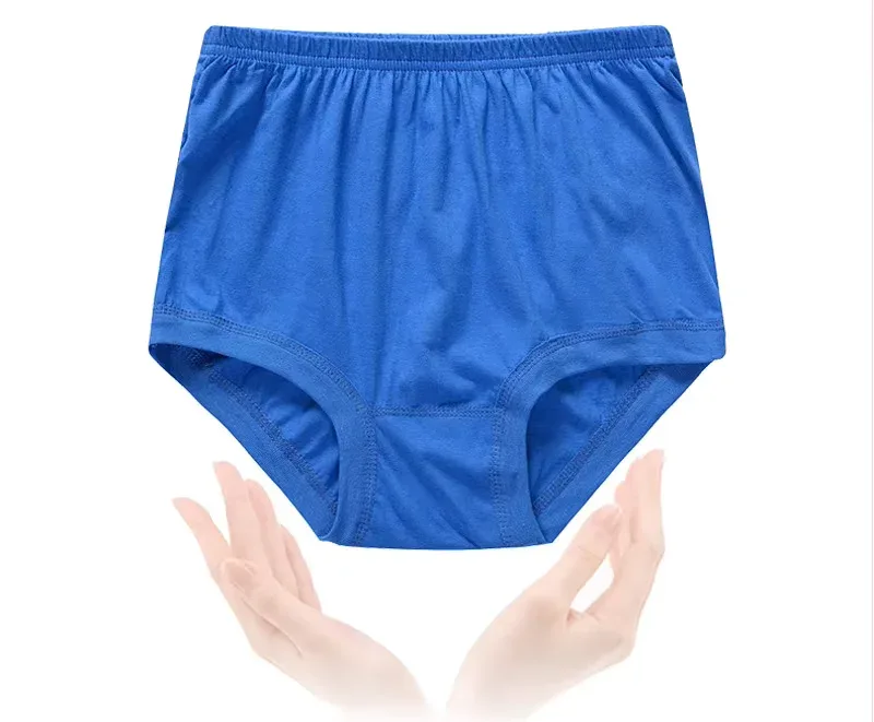 Men Briefs High Waist 100%Cotton Men Underwear Plus Size Cueca Masculina Soft Underpants Breathable Panties L-4XL For Daddy