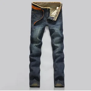 2025 Jeans décontractés hommes d'affaires jean droit pantalon en Denim extensible coupe ajustée classique Cowboys jeune homme jean
