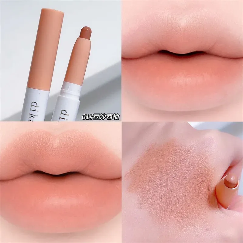 Mat læbestift Pen Vandtæt Nude Lip Liner Blyant Mat Contour Tint Coral Pink læbestifter Holdbar Non-stick to Cup Læber Makeup