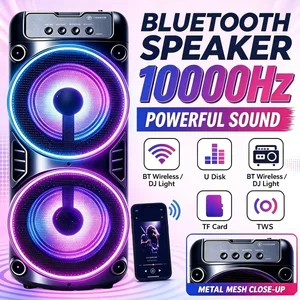 Profesjonell stor Bluetooth-høyttaler Bærbar Design med JBL Subwoofer Party Box LED-lys Kompatibel med BT/USB/TF/AUX/FM/TWS/MIC/EQ-funksjoner Profesjonell karaoke. Ideell gave til bursdager jul og nyttår