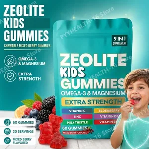 Gyermek multivitamin gumicukor omega 3 magnézium cink C vitamin D3 B12 vegyes bogyó ízű napi wellness-kiegészítő 60 gumicukor