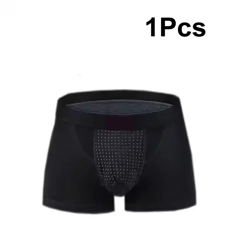 1 Stück Herren-Boxershorts mit magnetischer Therapie, atmungsaktiv, bequeme Unterwäsche mit 22 Gesundheitsmagneten für die Durchblutung, Größe L-6XL