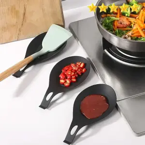 1/4pcs Cucchiaio di Silicone Resto Spatola Titolare Resistente Al Calore Utensile Tovaglietta Vassoio Utensili Da Cucina Spatola di Riposo Accessori Per la Cucina