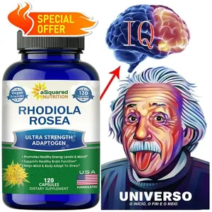 Κάψουλες Rhodiola Rosea - Super Adaptogen - Συμπλήρωμα υψηλής αντοχής Rhodiola Rosea Complex Mood Brain Non-GMO Χωρίς γλουτένη