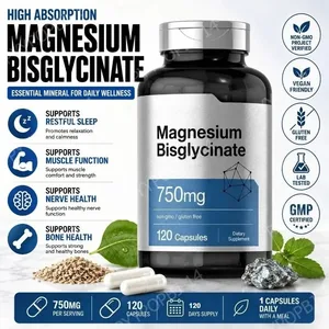 Magnesium Bisglycinate 750mg Capsules Supports Relaxation Muscle Comfort Bone Health 120 Capsules Non GMO Gluten Free