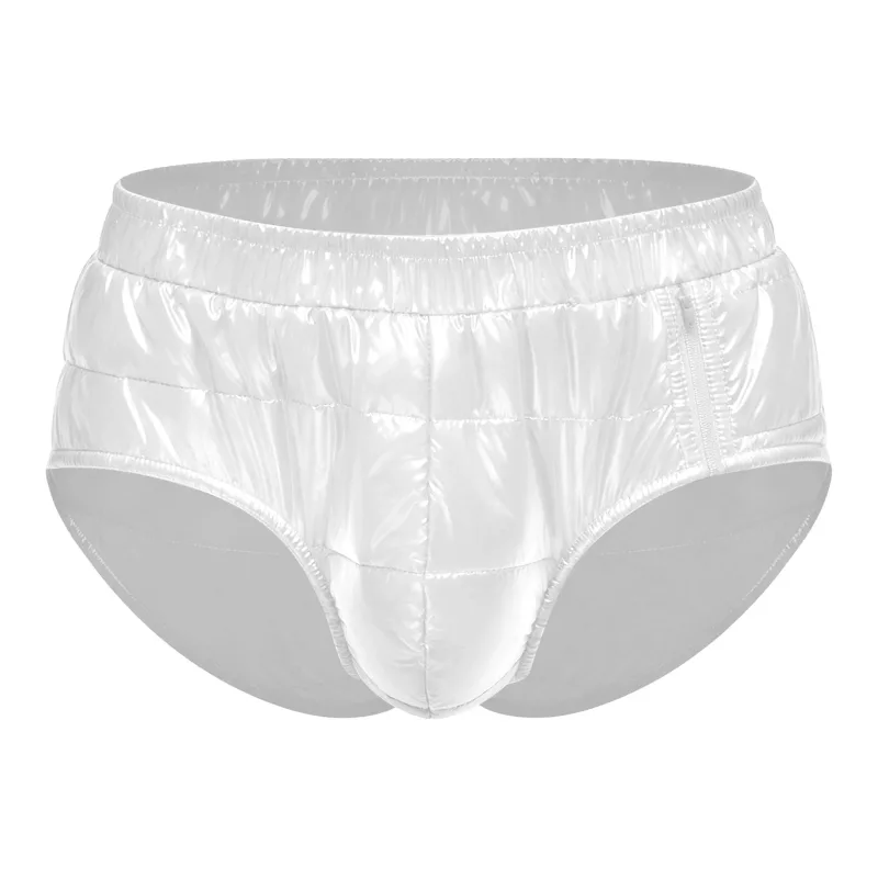 Mens Diaper Cover Adaptive Underwear Elastic Waistband Water Resistant Padded Briefs Reusable Leakproof Panties Special Wear