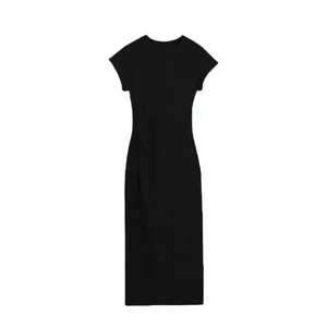 Coquette vestido midi slim fit, elegante, na altura do joelho, verão, outono, manga curta, meio da panturrilha, formato x, puro e sexy
