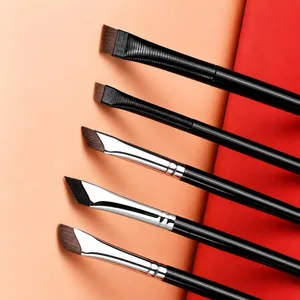 5/7-Piece Precision Eye Makeup Brush Set | Scythe at Angled Eyeliner Eyebrow Brushes Na May Mahabang Handle Reversible Design