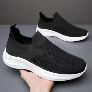 ฤดูร้อนลำลองสำหรับบุรุษรองเท้าผ้าใบแบบเหยียบเดียว Soft-Soled Non-SLIP Breathable ตาข่ายขับรถรองเท้าสบาย