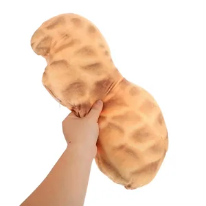 Creative Peanut Shaped Soft Decorative Cushion 45Cm Lumbar Support Pillow para sa Sofa Bed Office Cute Stuffed Food Shaped Cushion