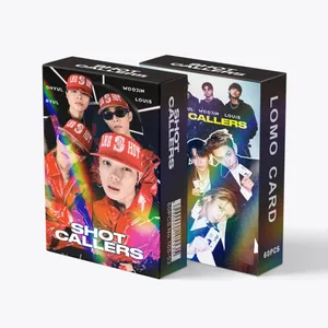 60ks Nové album LNGSHOT SHOT CALLERS Fotopohlednice Samolepky Kpop Merch Lomo Karty Set Fanoušci Kolekce Karty Dárky